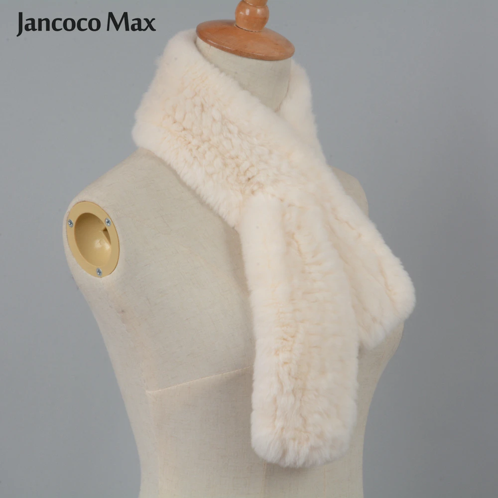 Зимний мягкий теплый шарф из натурального кроличьего меха женский модный