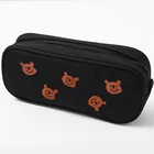 Чехол-накладка для карандашей, с вышивкой медведя, для девочек