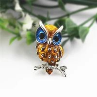 2021 new japanese and korean drop glaze vintage enamel drop oil owl brooch collar pin