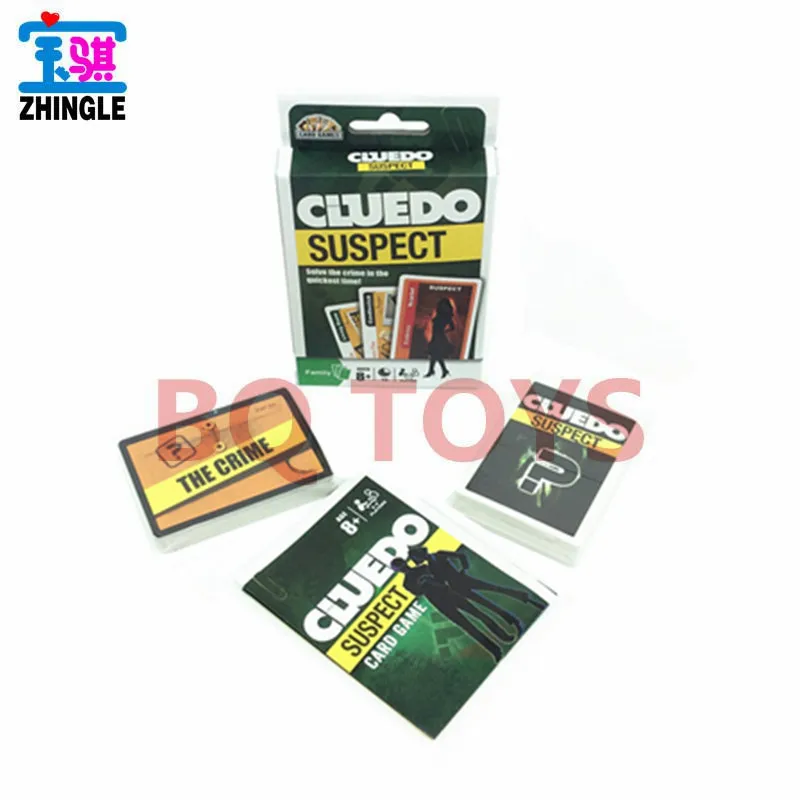 Повседневные Семейные развлекательные вечерние настольные игры CLUEDO карточная