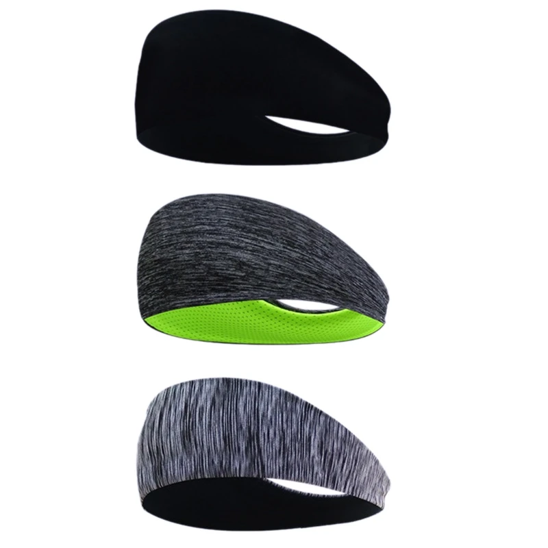 

3Pcs Sports Sweat Headbands,Non-Slip Elastic Hair Bands Breathable Sports Head Scarf for Cycling Yoga Running