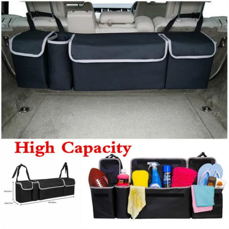 

Car Organizer Trunk Backseat Adjustable Storage Bag Net High Capacity Multi-use Oxford Back Interior Accessories Automobile Seat