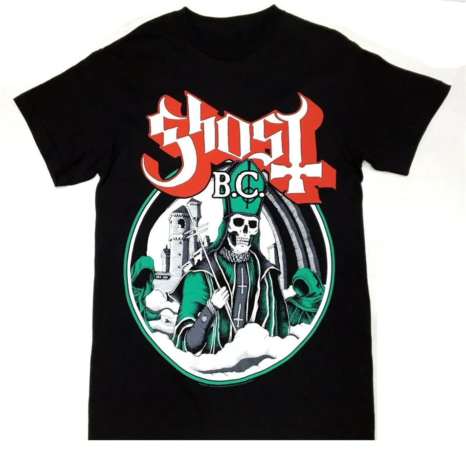 Футболка с надписью Ghost B C Papa Emeritus новинка металлическая лента 100% подлинная