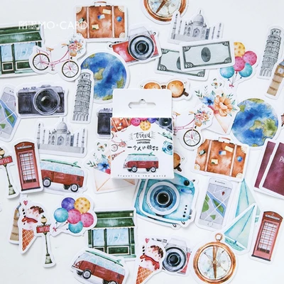 40 шт Kawaii Наклейки для скрапбукинга DIY стикер Bullet Journal Рождество прекрасный декоративный стикер для канцелярских товаров поставки - Цвет: A Journey