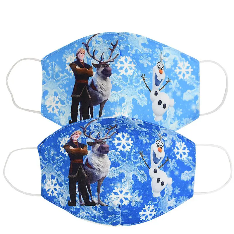 Disney Frozen Marvel Человек-паук детское лицо Maks 2 Эльза Анна Олаф хлопок Анти-пыль