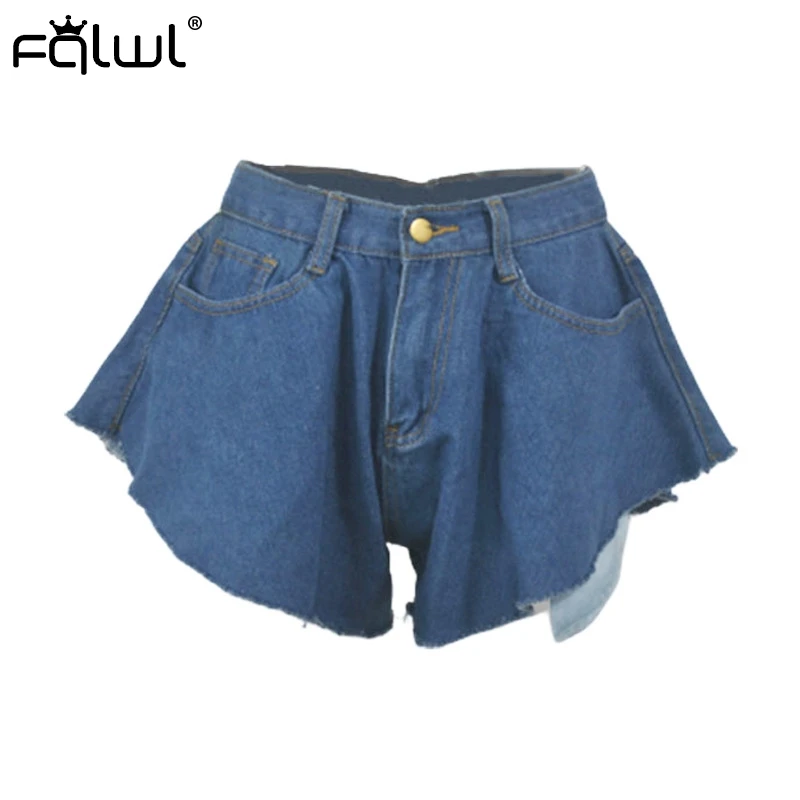 FQLWL повседневные Сексуальные облегающие джинсовые шорты женские с высокой