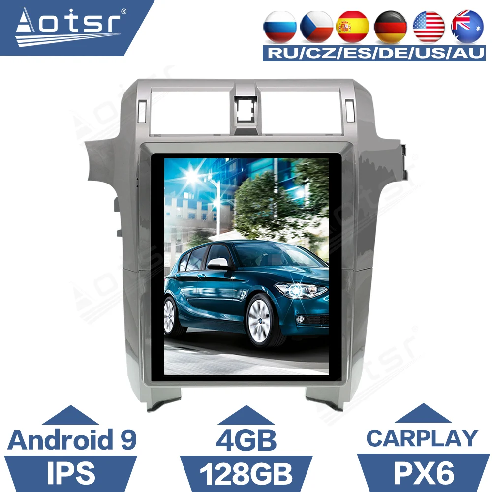 Автомобильный радиоприемник AOTSR Tesla Style Android 9 для Lexus GX400 GX460 2010 2019 GPS навигация DSP PX6