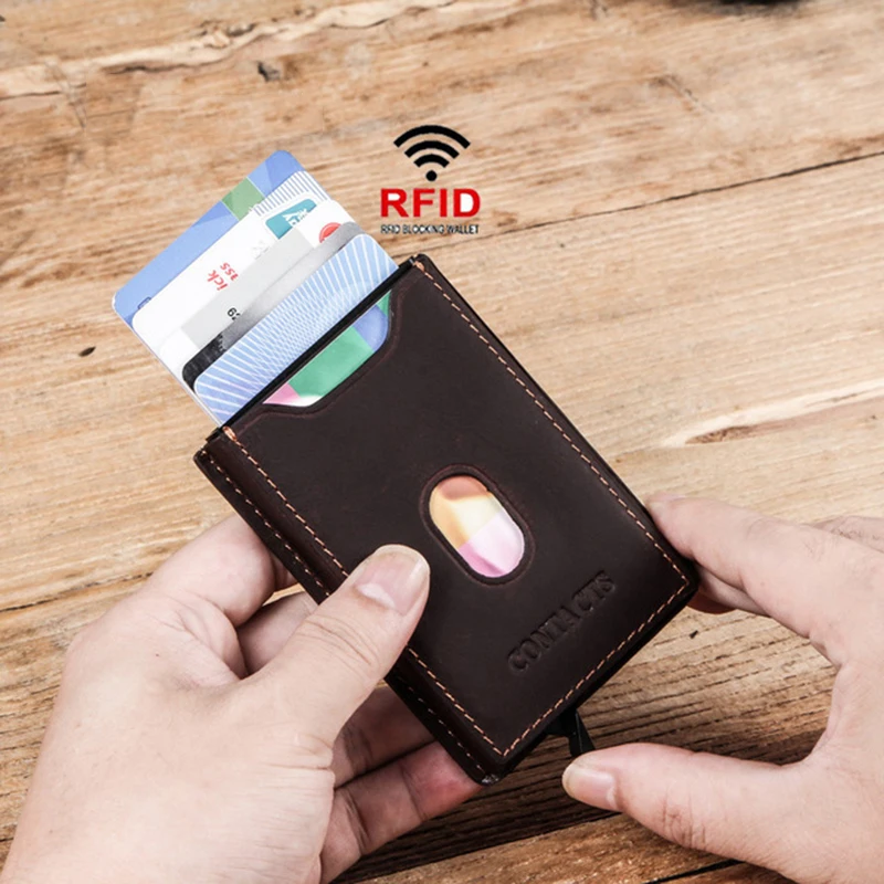 Rfid предотвращает кражу от чистки Для мужчин Id кредитных держатель для карт