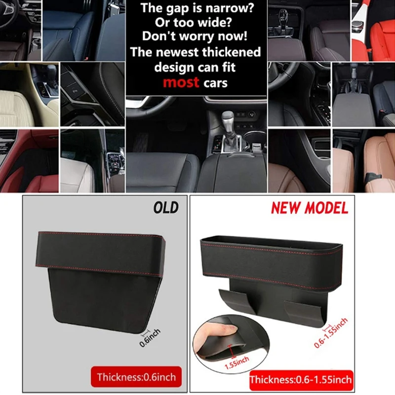 car seat space storage box cup holder mobile phone holder multifunctional auto parts pu seat space car storage bag free global shipping