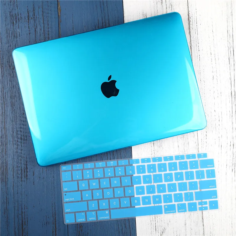 Crystal sky blue Матовый кристально прозрачный чехол для Mac book Air Pro retina 11 12 13 15 16 Touch Bar A2141 A2159 New Air 13 A1932 чехол - Цвет: Crystal sky blue