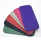 Донышко для вязальной сумки, из полиуретана, прямоугольное, с отверстиями, кожаная сумка, аксессуары