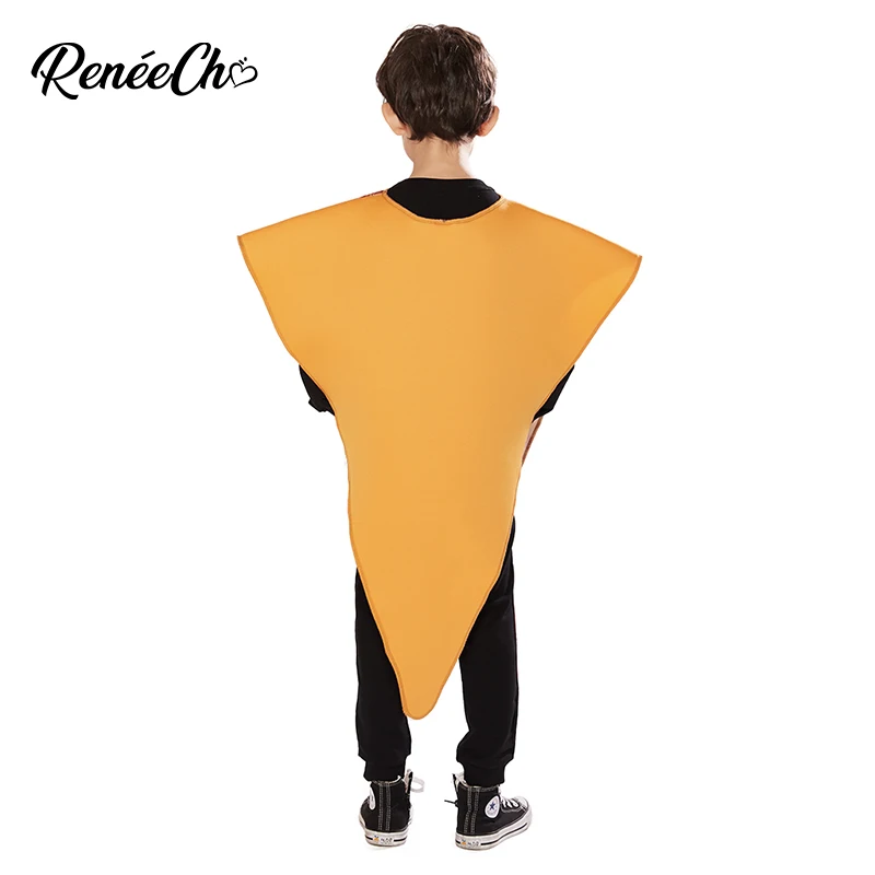 Reneecho Halloween Costume For Kids Pizza Slice 7-10 Years Old Boys Cosplay Role Play Carnival Party |