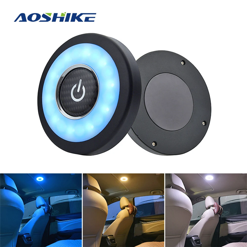 AOSHIKE 1 шт. светодиодный Автомобильный Интерьер лампа для чтения Авто USB зарядка на