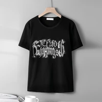 cool summer new fashion short sleeve t shirts female personality english letter pattern hot diamonds loose casual women tops