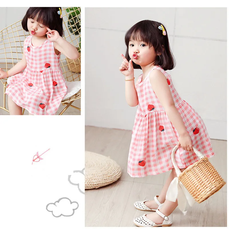 

Платье для девочек, удобное детское платье, летнее платье, платье без рукавов для девочек с цветочным принтом, платья принцессы