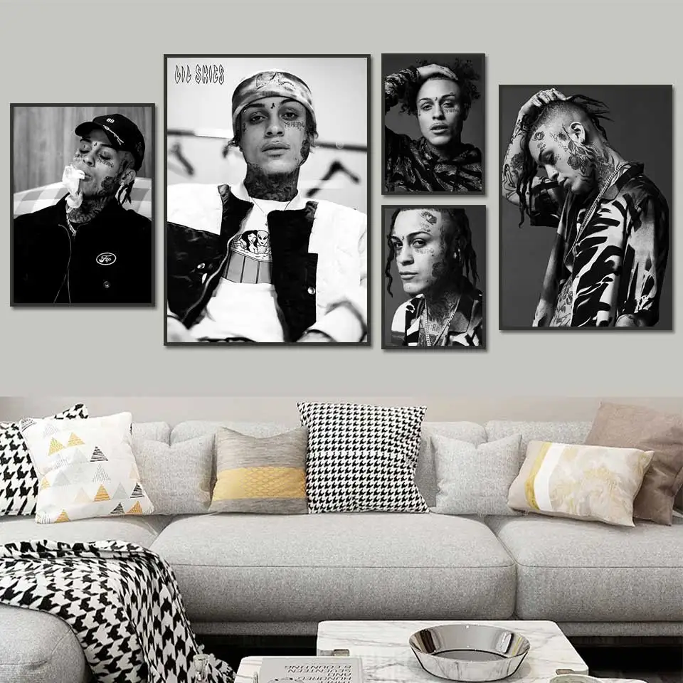 

Lil Skies Poster Rap Hip Hop Music Star Singer Wall Art Canvas Painting Silk Posters and Prints Home Decoration