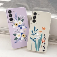 literary flowers liquid case for samsunggalaxy s21 s20 fe s10 ultra plus s10e note 20 ultra 10 9 shockproof soft phone cover