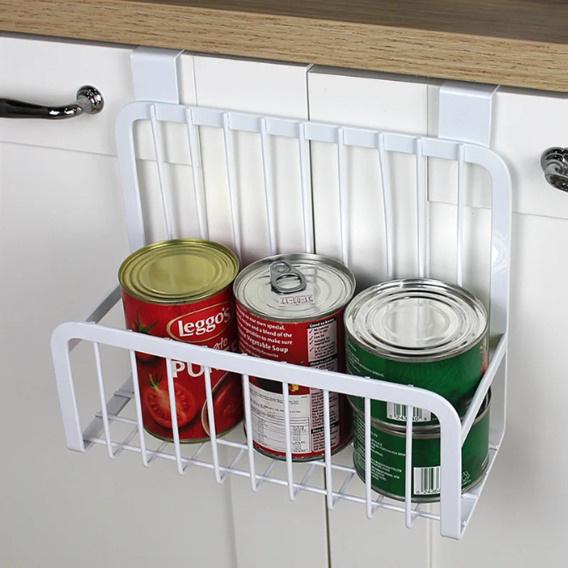 

Japanese Style Cabinet Hanging Basket Iron Storage Basket Kitchen Storage Rack Nail-Free Household Spice Rack Shelves