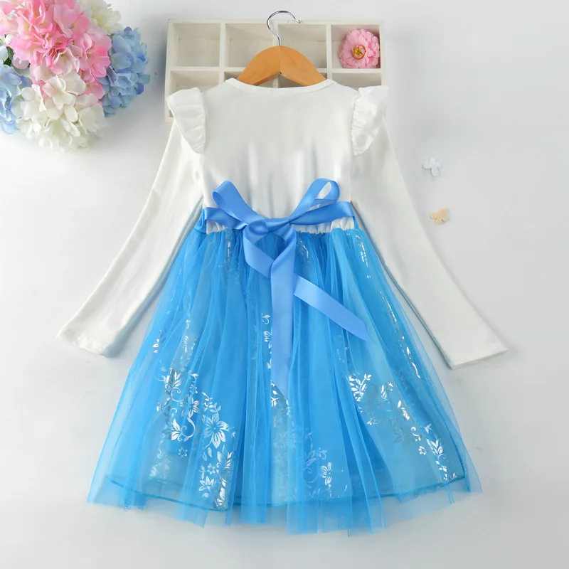 Q30235-thin dress Рождественское платье для маленьких девочек; платье принцессы Эльзы; Зимние флисовые платья-пачки; Vestidos; Детский костюм; вечерние рождественские наряды - Цвет: Q30235-thin dress