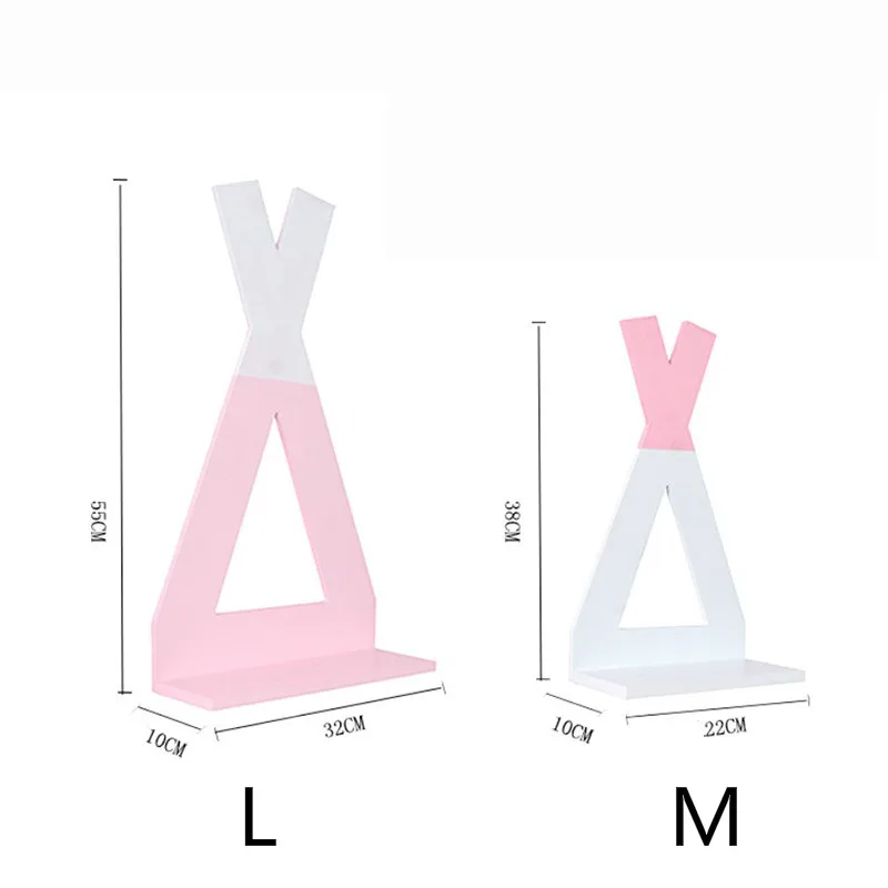 Нордическая деревянная треугольная полка для детской комнаты, украшение стены, подвесные полки, орнамент, полка для хранения книг, игрушек, цветов, органайзер для дома.