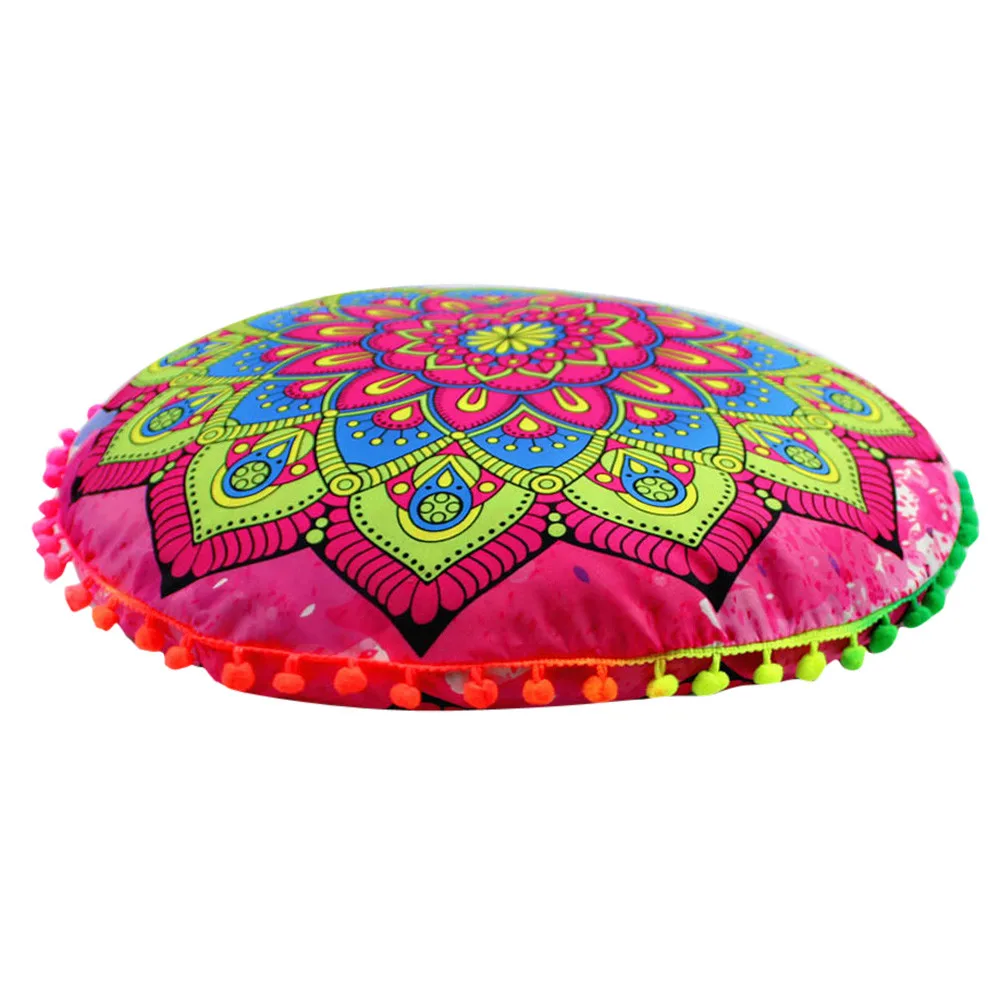 

Indian Floor Pillows Round Sofa Decorative Cushion Cover Bohemian Cushion Pillows Cover Case Cushions Cojines Para Sillas #763