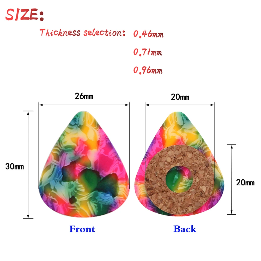 5 шт. разноцветный Стандартный целлулоид + пробка с нескользящим захватом для