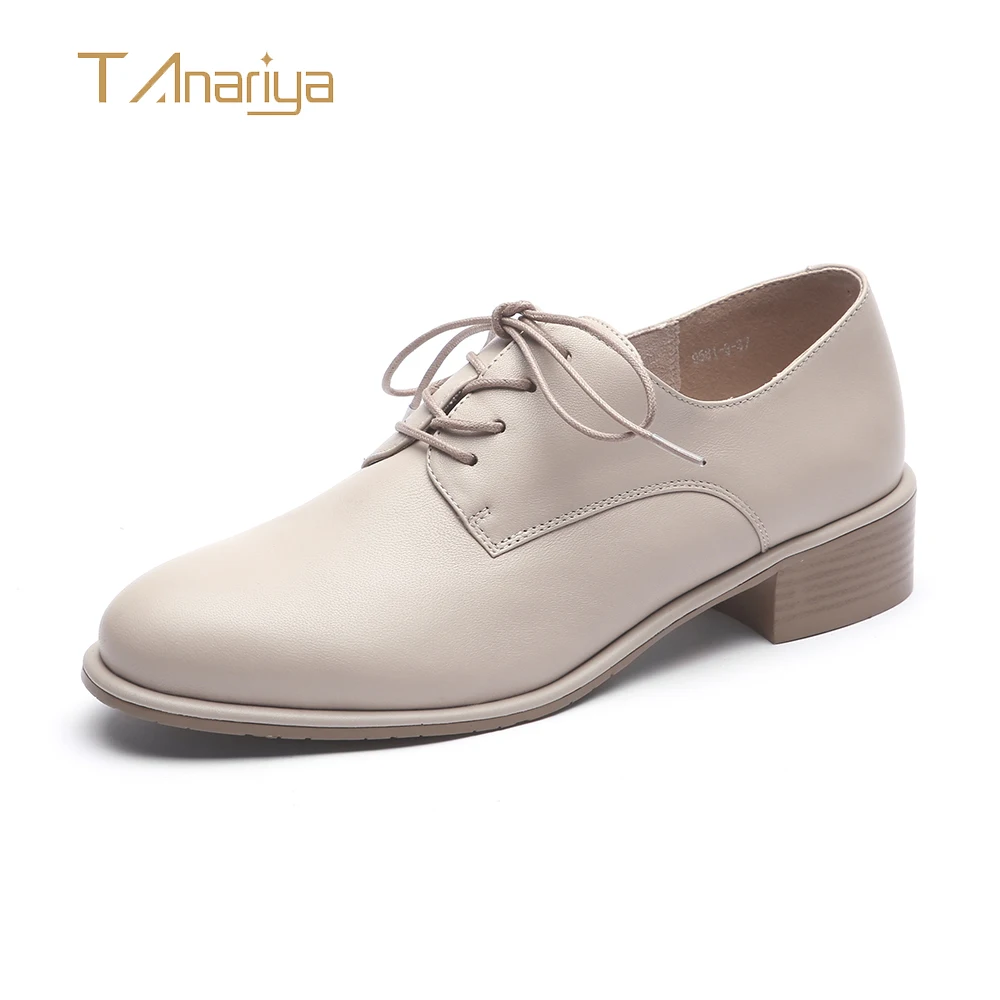 Женские свадебные туфли Tanariya из натуральной овечьей кожи с круглым носком на