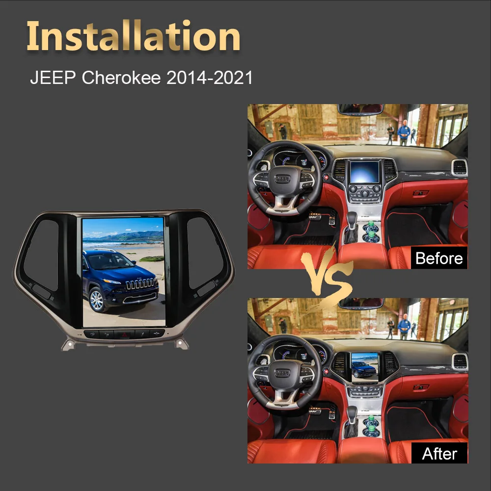 10 4 &quotTesla Style Android 9 0 Автомобильный GPS-навигатор для JEEP Cherokee 2014-2022 автомобильное