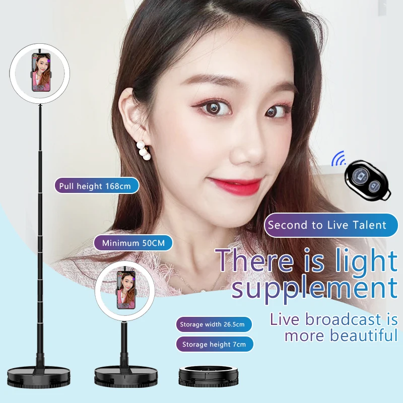 MAMEN складной светодиодный кольцевой светильник для селфи камера освещение