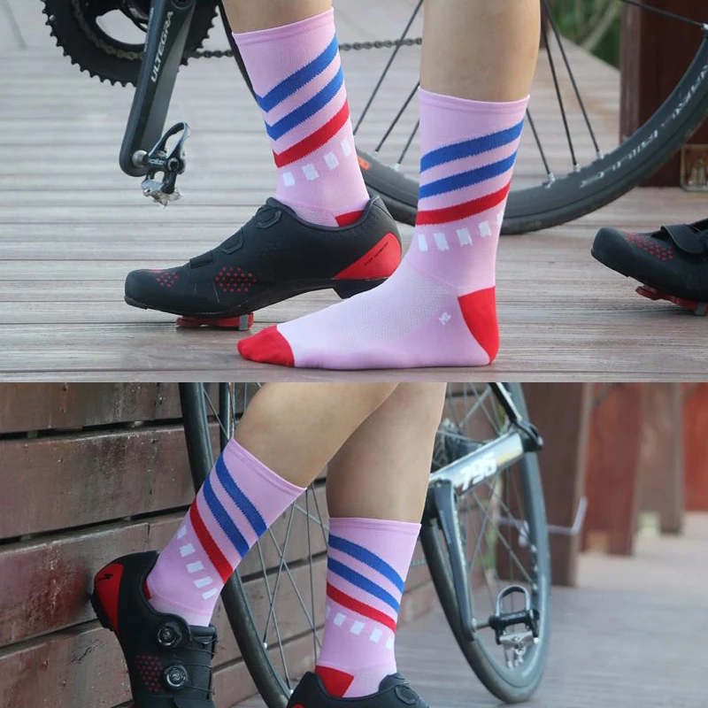 Женские носки для велоспорта Компрессионные средней длины велосипедные гонок