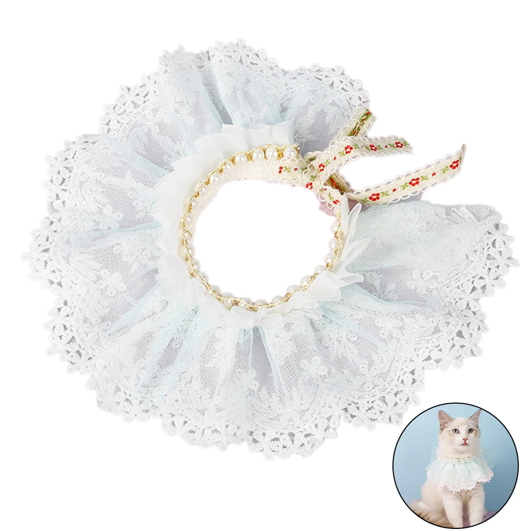 

1PCS Cute Fashion Cat Lace Collar Pet Lace Bandana Princess Cat Costume for Cats Adjustable Pets Bowtie Gift