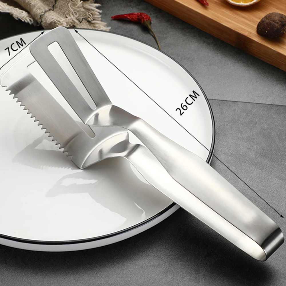 

304 Stainless Steel Kitchen Cookware Barbecue Tongs Set Meat Spatula Fried Fish Meat Tongs Kitchen Three-In-One