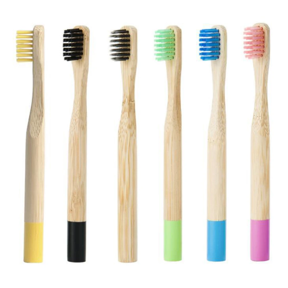 5 шт. детская деревянная зубная щётка с круглой ручкой | Красота и здоровье