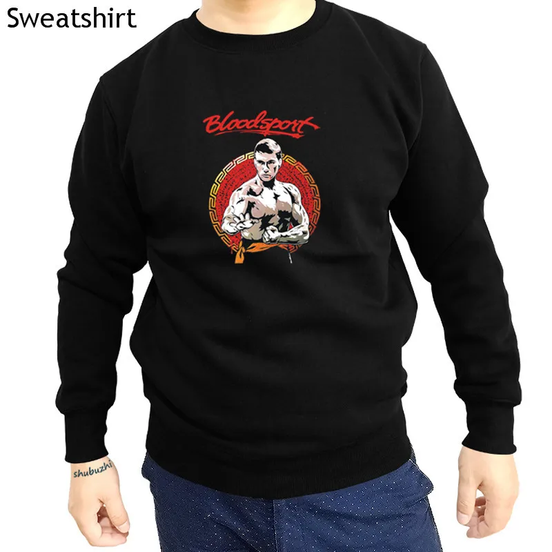 

Van Damme - Bloodsport Classic Movie Black Men hoodies size Cartoon hoody men Unisex New Fashion hoodies free shipping sbz1232