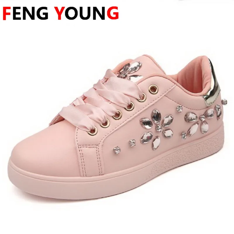 Бренд 2019 новые туфли с жемчугом эспадрильи из мягкой кожи Стразы Женская обувь на