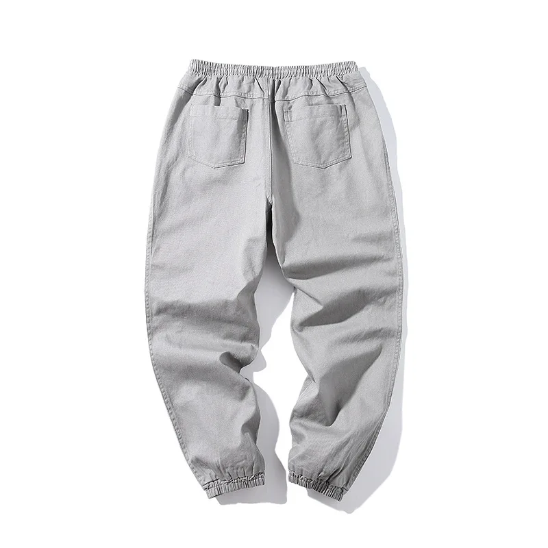 Модные мужские дышащие прямые облегающие брюки с эластичным поясом свободные