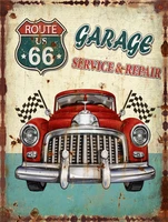 gas station wall stickers route 66 retro bar decoration garden posters for outside toilet sign welcome sign in home decor garage