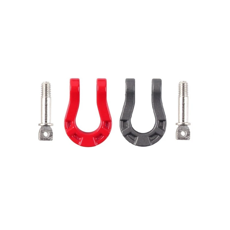 

2 Set RC Car Part: 1 Set Metal Bumper D-Ring Tow Hook & 1 Set Brass Portal Housing Front Steering Knuckle Counterweight