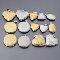 wholesale 20pclot diy photo frame stainless steel gold color charms locket pendant jewelry making family memories festival gift
