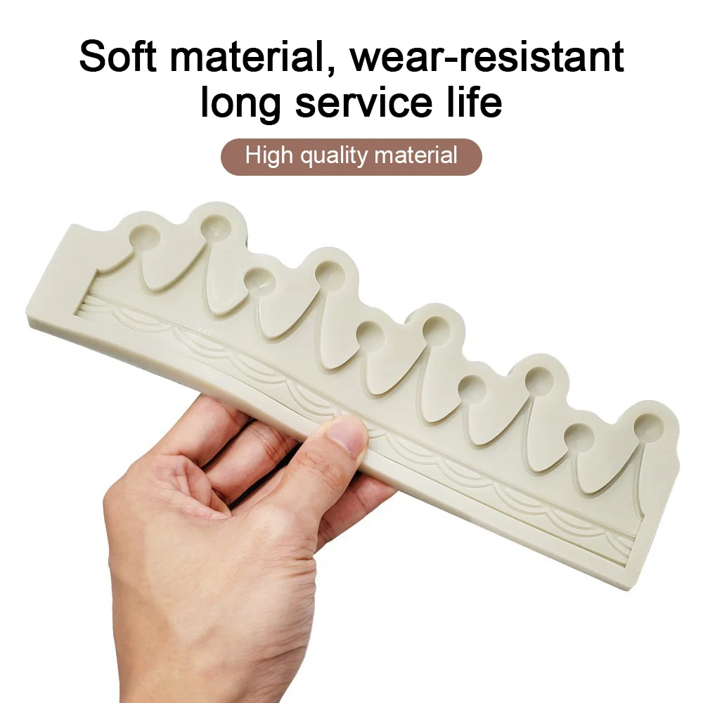 

Silicone Fondant Molds 3D Crown Shape Chocolate Molds Sugarcraft Candy Mold Gumpaste Mould Cake Decoration Tool Cupcake Topper