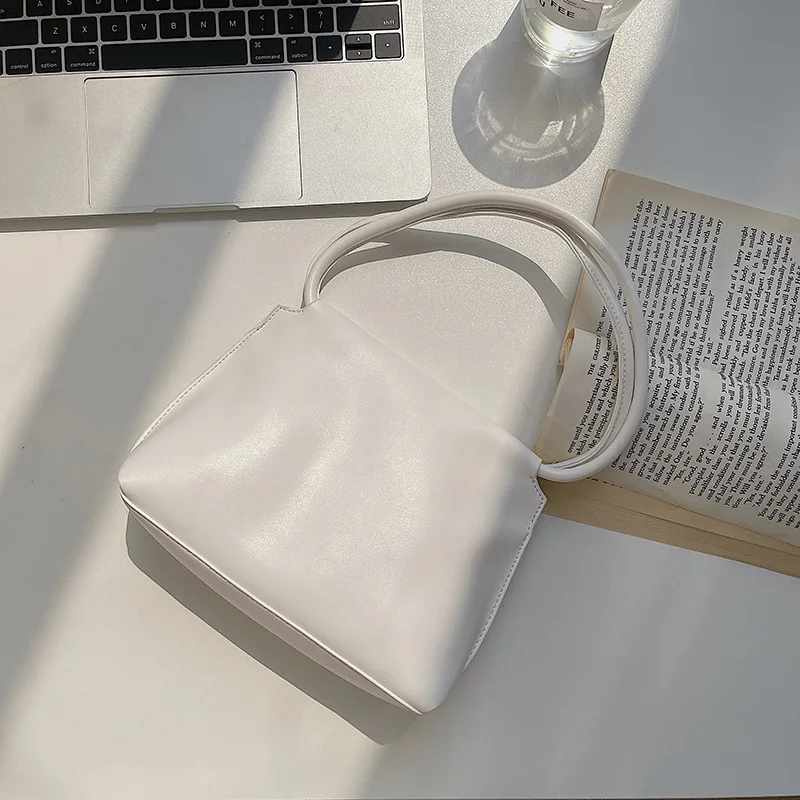 

Simplicity Design Armpit Shoulder Bags For Women 2021 New Solid Color Soft Pu Leather Crossbody Bag Women's Handbag Travel Tote