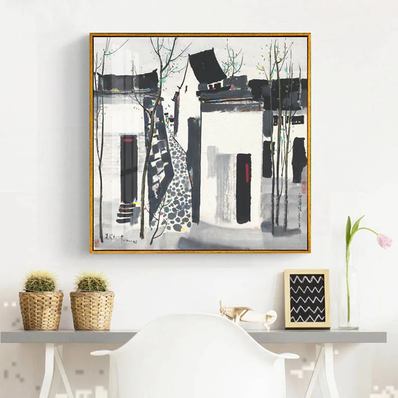 Wu Guanzhong Landscape Painting Chinese Style Canvas Printings HD Print Home Decor Living Room Wall Art Paintings Unframed