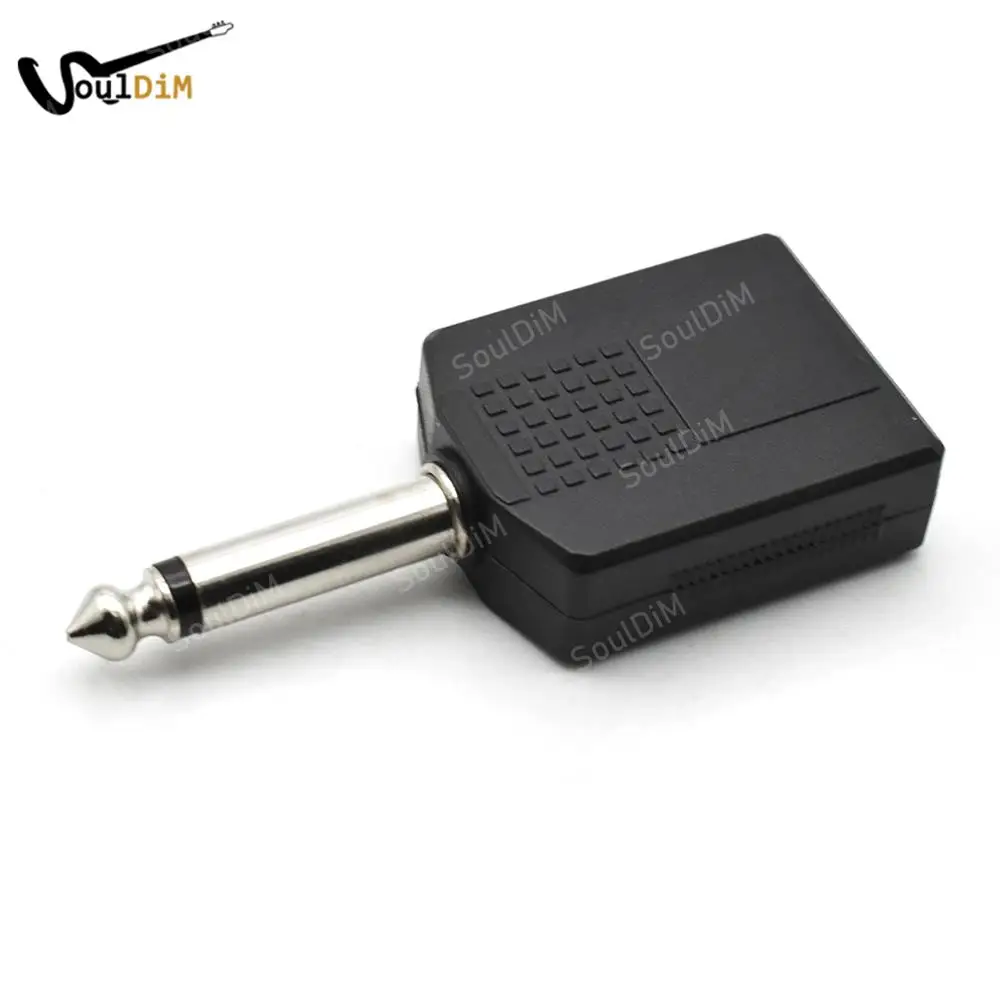 

Guitar Amplifier Microphone Mono 1/4" Y Splitter Audio Adapter 6.35 Male to 6.35mm Guitar Connector