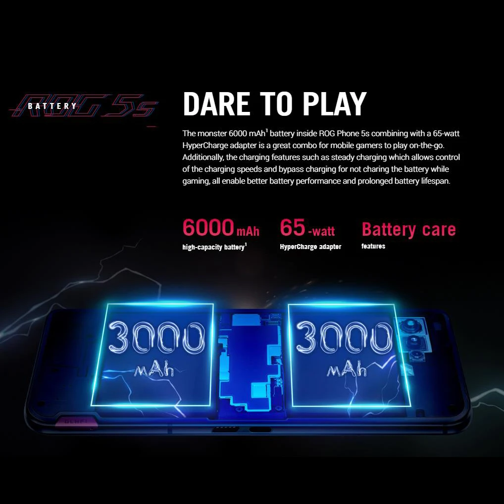 Телефон ASUS ROG телефон 5S Snapdragon 888 plus 6 78 '𧅄 Гц AMOLED 6000 мАч 65 Вт Быстрая игровая NFC |