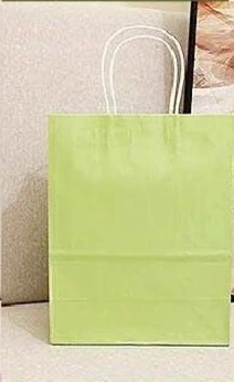 Light Green 5 шт./лот Роскошные вечерние сумки-Подарочный пакет из крафт-бумаги с ручками перерабатываемый мешок - Цвет: Light Green