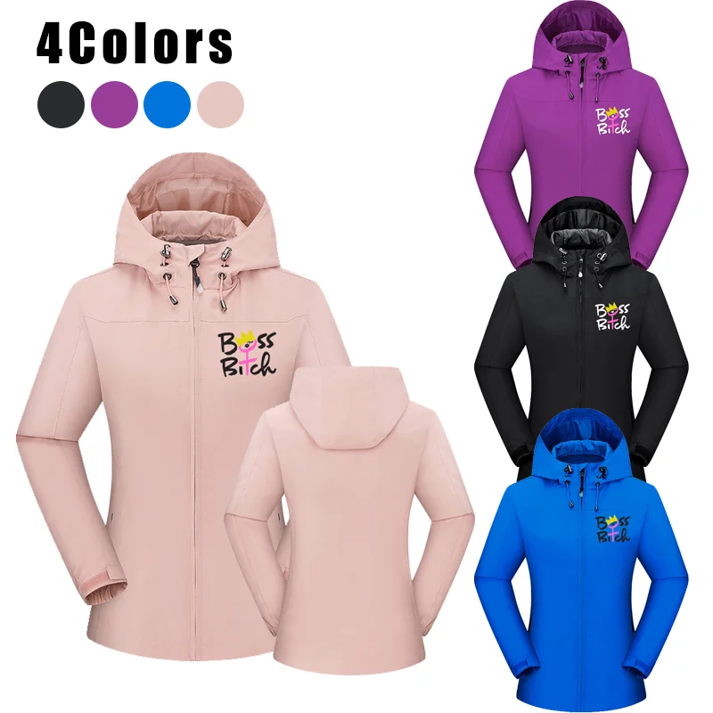 

Women Jackets Outdoor Waterproof Soft Shell Coats Winter Warm Windproof Hooded Tops Climbing Jacket for Ladies Casual Women Tops