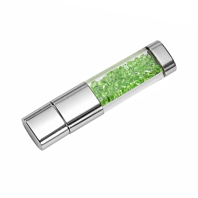 JASTER, кристальная флешка, usb флеш-накопитель, карта памяти, цветная флешка, 4 ГБ, 8 ГБ, 16 ГБ, 32 ГБ, 64 ГБ, свадебный подарок - Цвет: Green