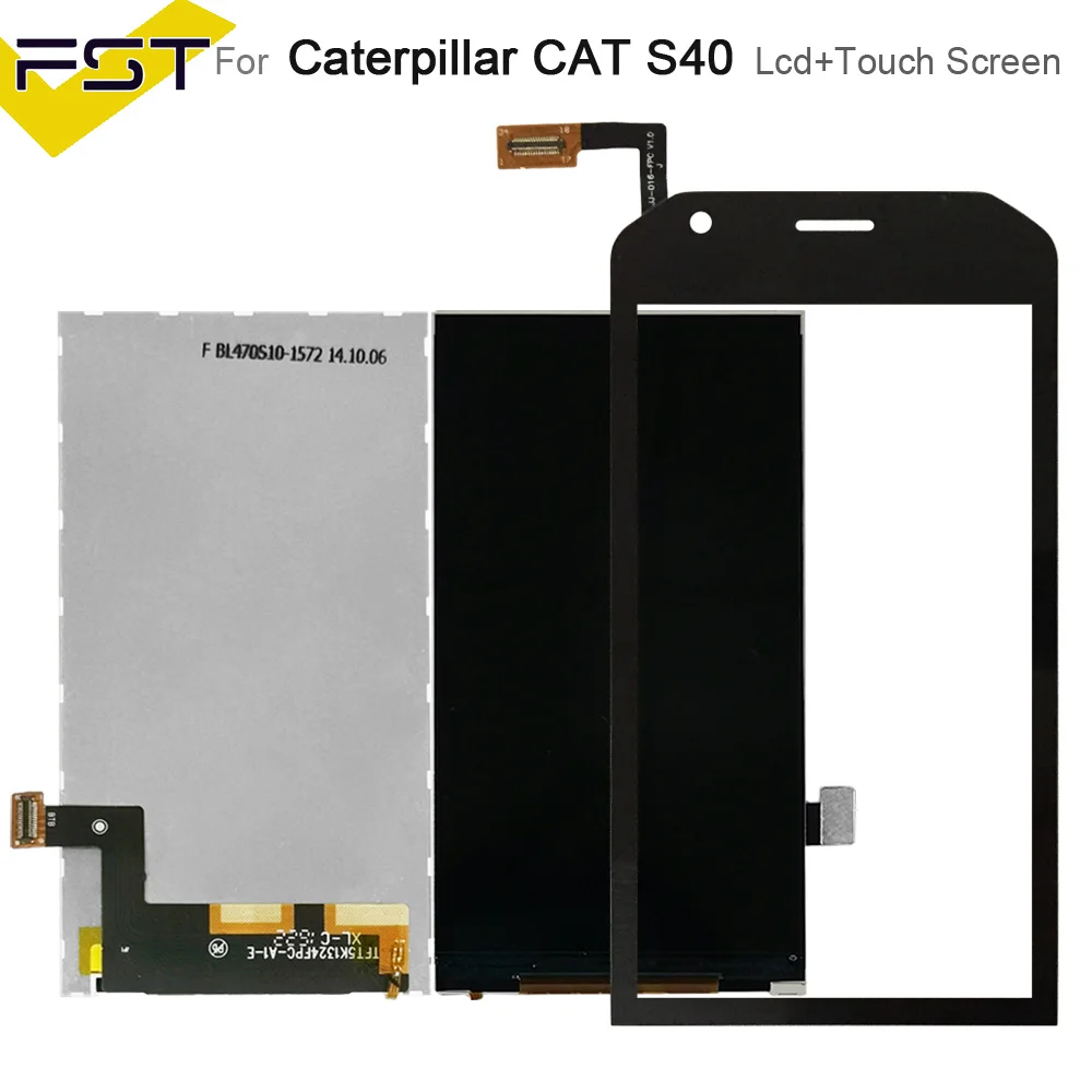 4 7 ''черный для Caterpillar CAT S40 ЖК дисплей + сенсорный экран дигитайзер Cat