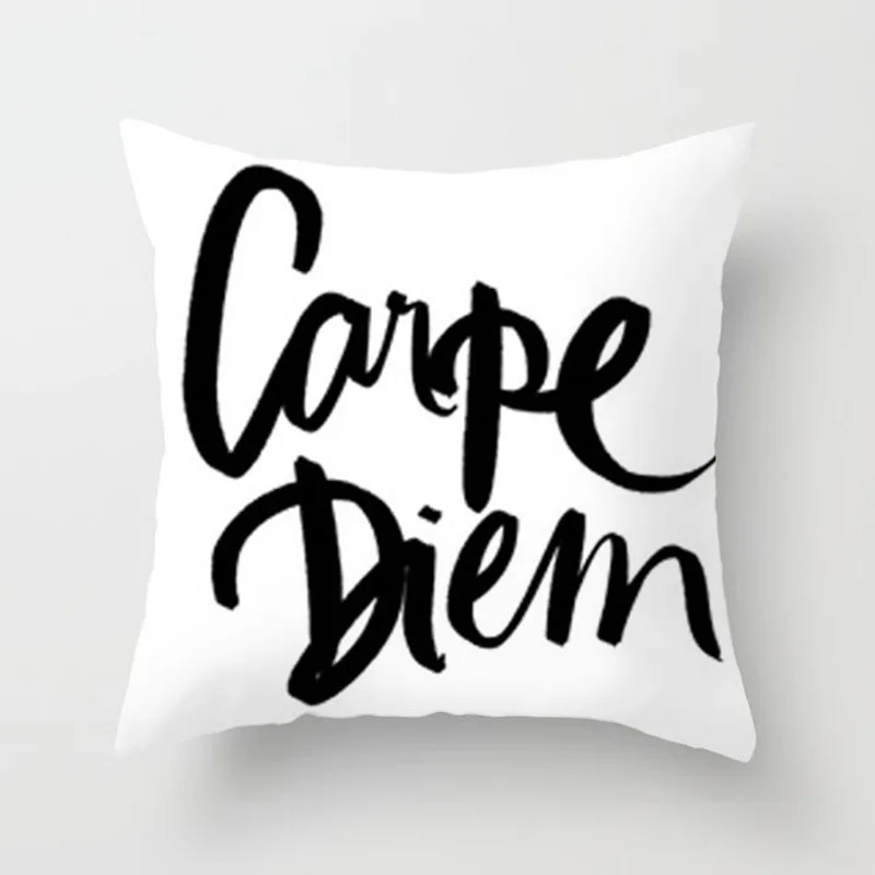 

Geometry Pillow Case Cover Pink Flower Letter Polyester Ins Home Decorative Accessories 45x45cm