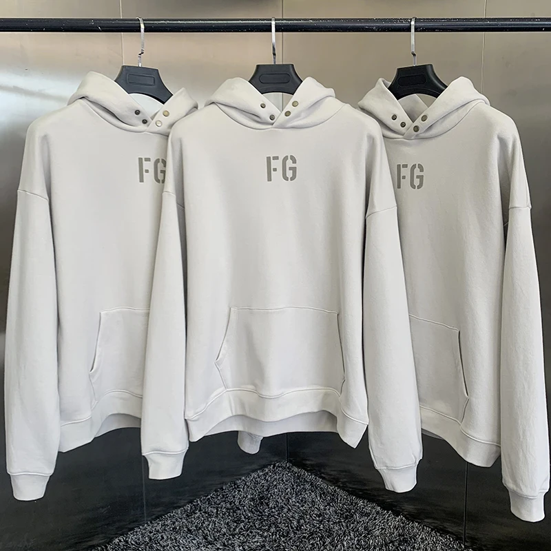 

Fw21 new season 7 high street designer brand Sweatshirt FG flocking logo 100 cotton hip hop loose oversize Unisex Fashion Hoodie